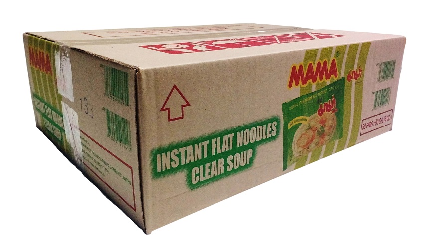 Mama flat rice noodles clear soup - scatola da 30 bustine